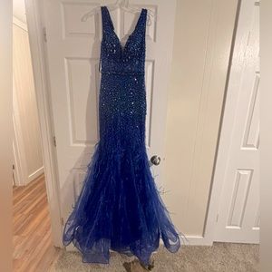 Sherri Hill Royal Blue Prom Dress Size 2